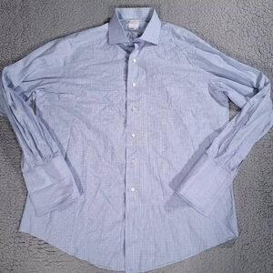 Brooks Brothers Shirt Mens 17 - 36 Golden Fleece French Cuff Woven Superfine